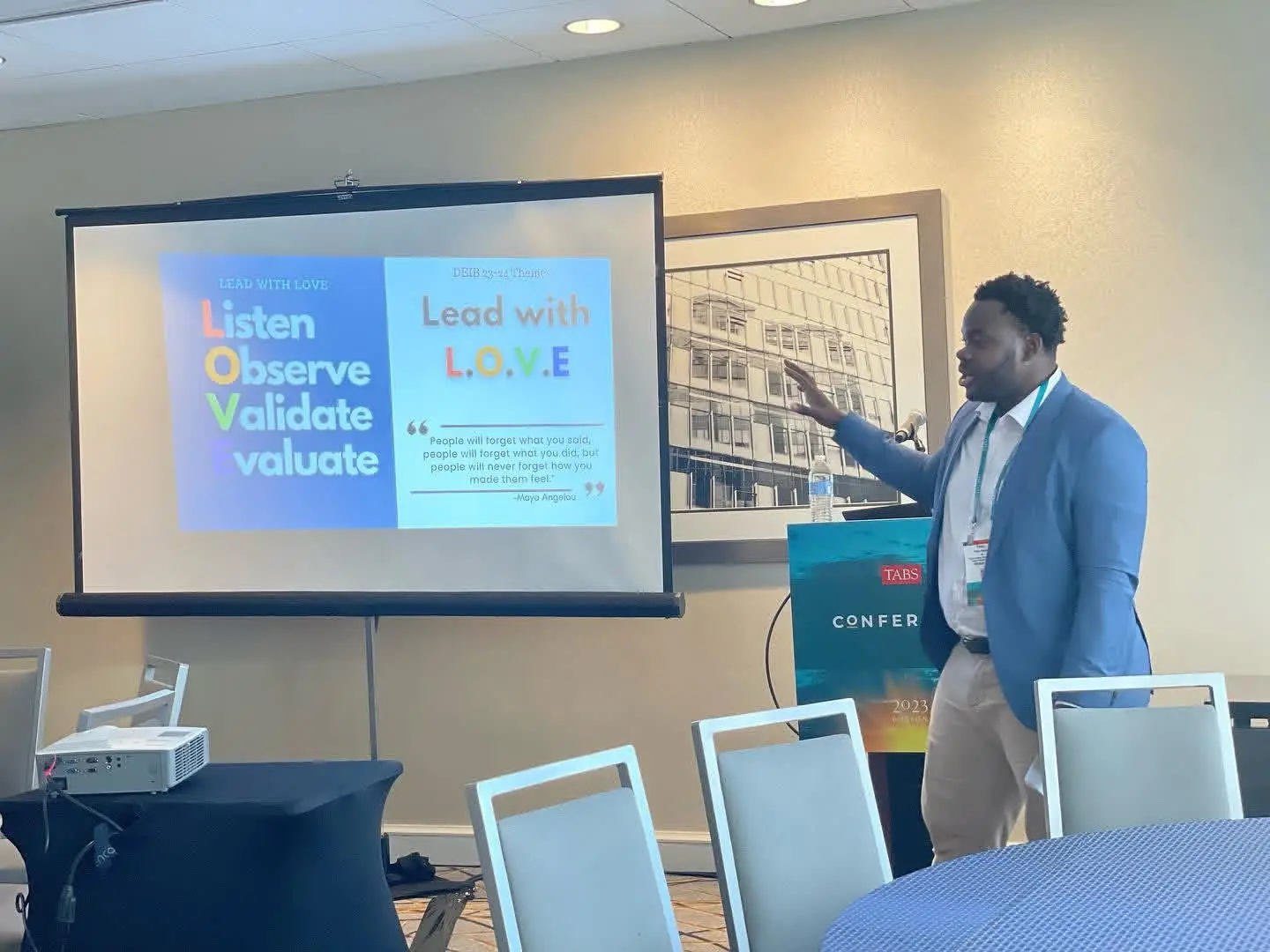 Presenting 'Lead with L.O.V.E' at the TABS Conference